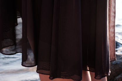 Autumn Haze Midi Ballet Skirt is finished with fine, dense stitching for a refined and delicate edge.