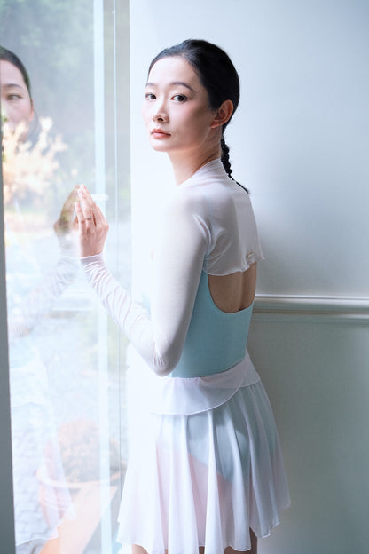 Dawn Pink Ultra-Stretch Ballet Mesh Shrug is lightweight, ultra-soft and ultra-stretchy, allowing for freedom of movement