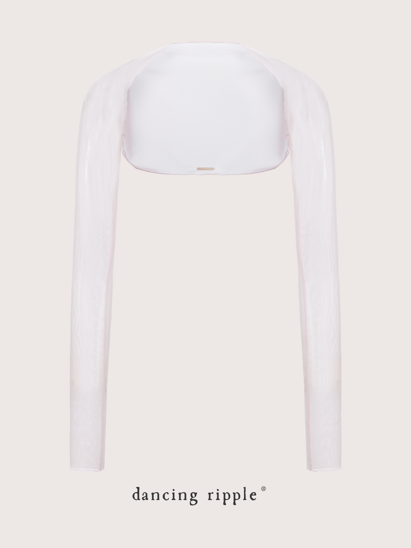 Dawn Pink Ultra-Stretch Ballet Mesh Shrug product detail showing front design