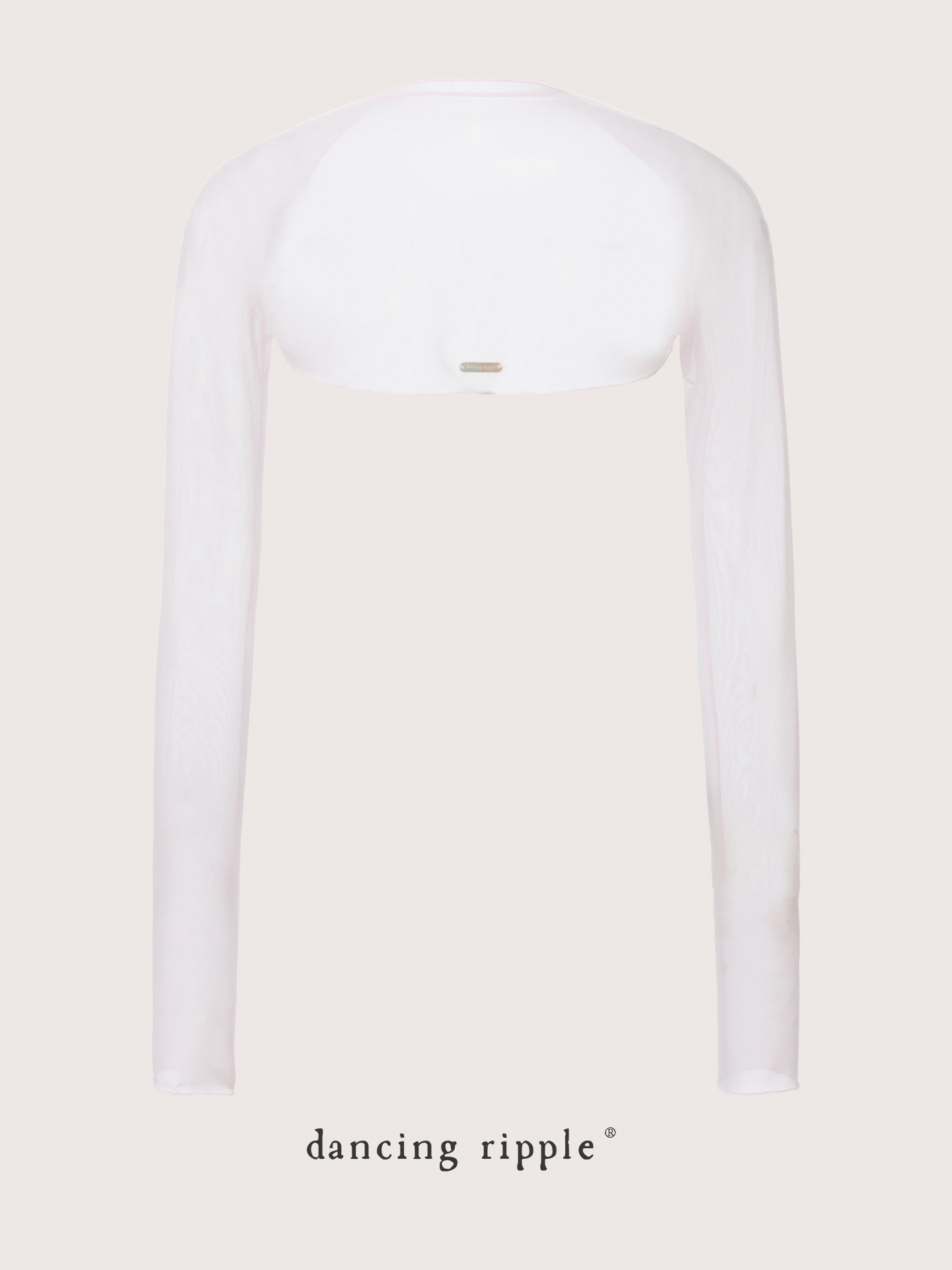 Dawn Pink Ultra-Stretch Ballet Mesh Shrug product detail photo showing the back design