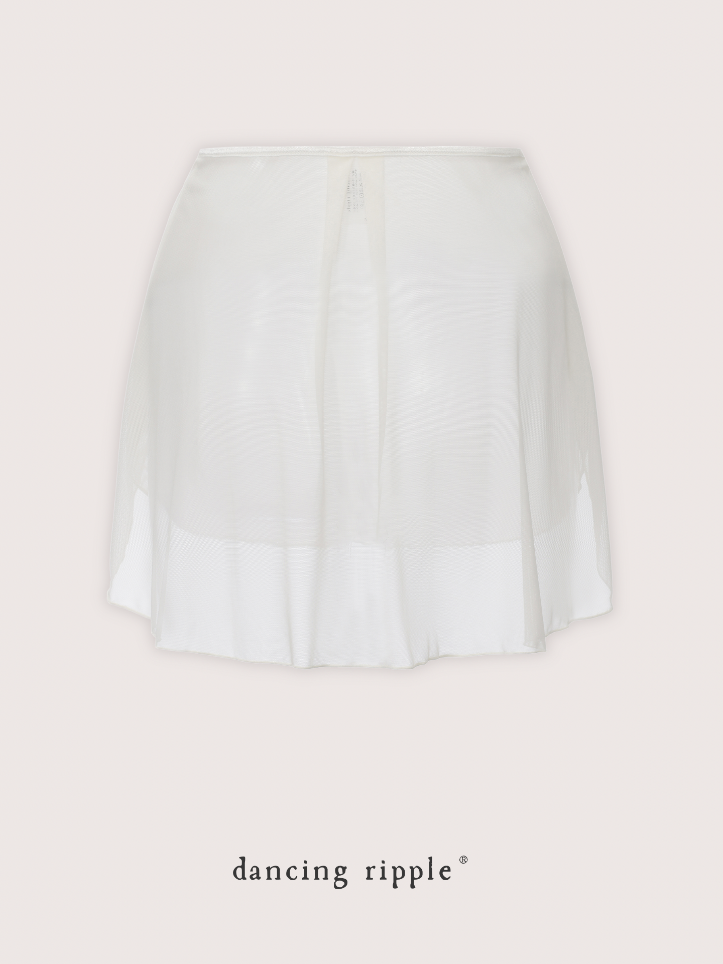 Dawn White Melt Mesh Ballet Skirt Detail Photo showing the back design
