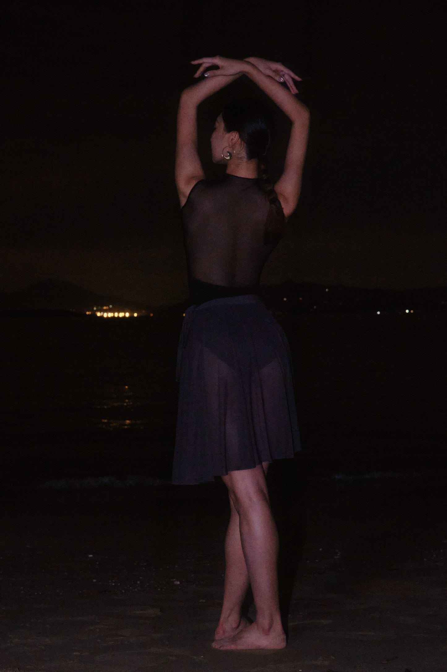 Full Moon High-Collar Leotard is with minimal design and timeless elegance