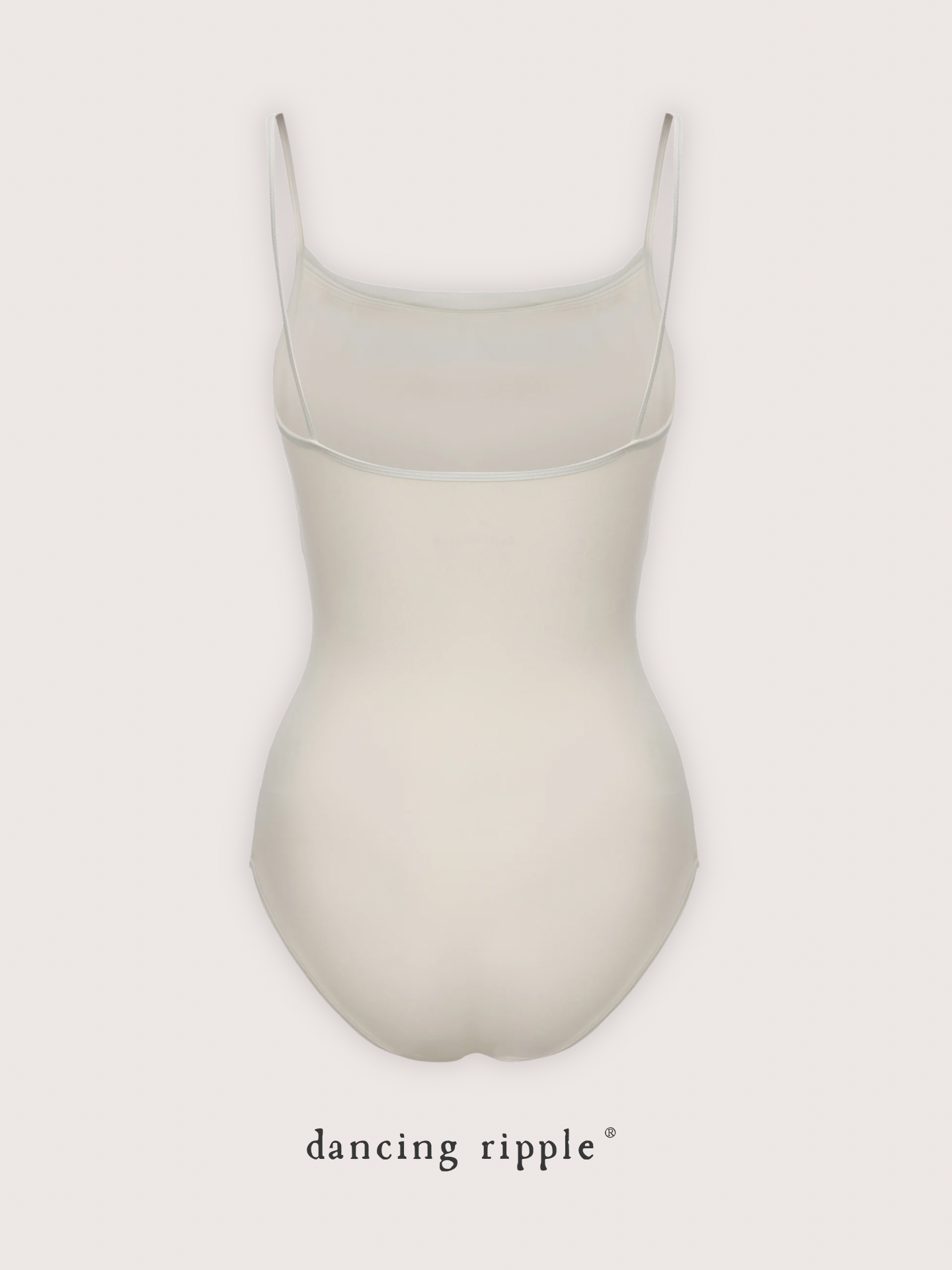「No.6」Mesh Draped Camisole Leotard - Cloud Dancer Product Detail Back Photo