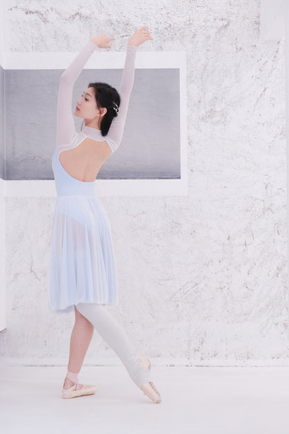 「No.9」Mock Neck Mesh Long Sleeve Leotard is OEKO-TEX® STANDARD 100 certified for safety and sustainability.