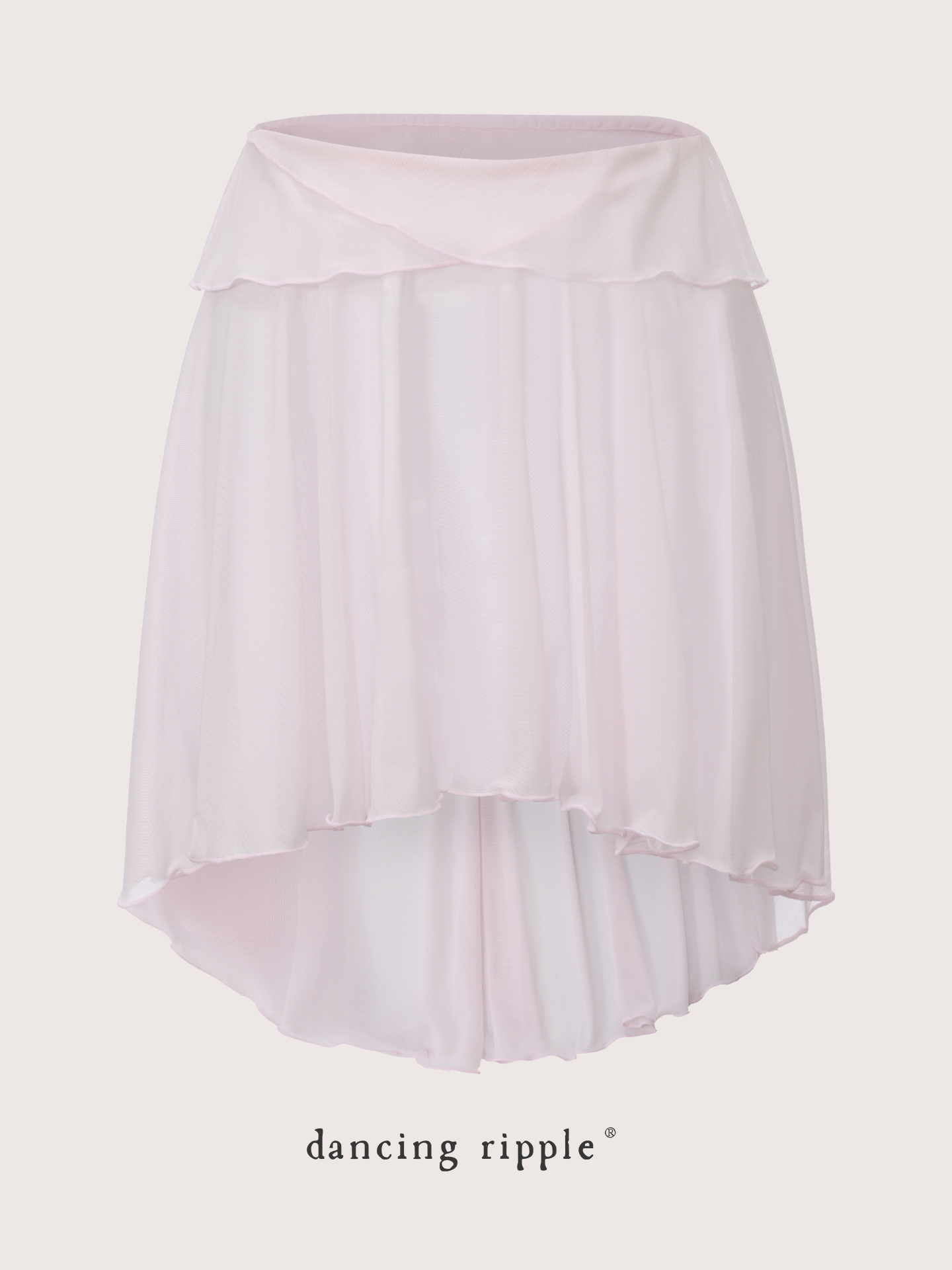 Twin-Petal midi ballet Skirt product photo detail showing the front design