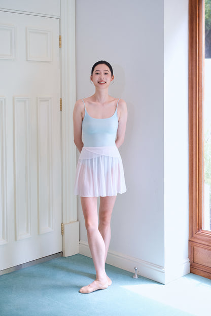 Twin-petal Skirt mini length with 2 petals wrapping the waist design